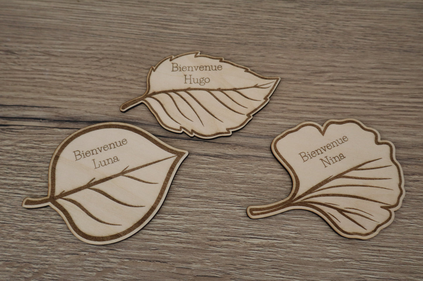 Carte naissance feuilles