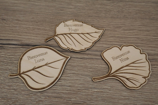 Carte naissance feuilles