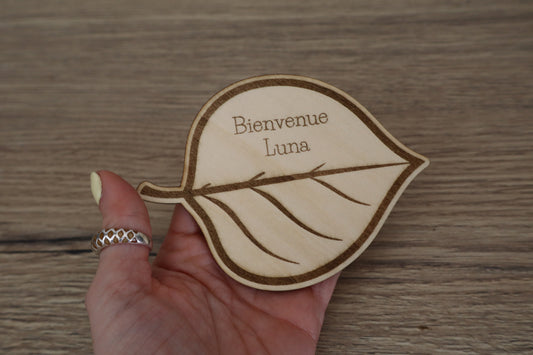 Carte naissance feuilles