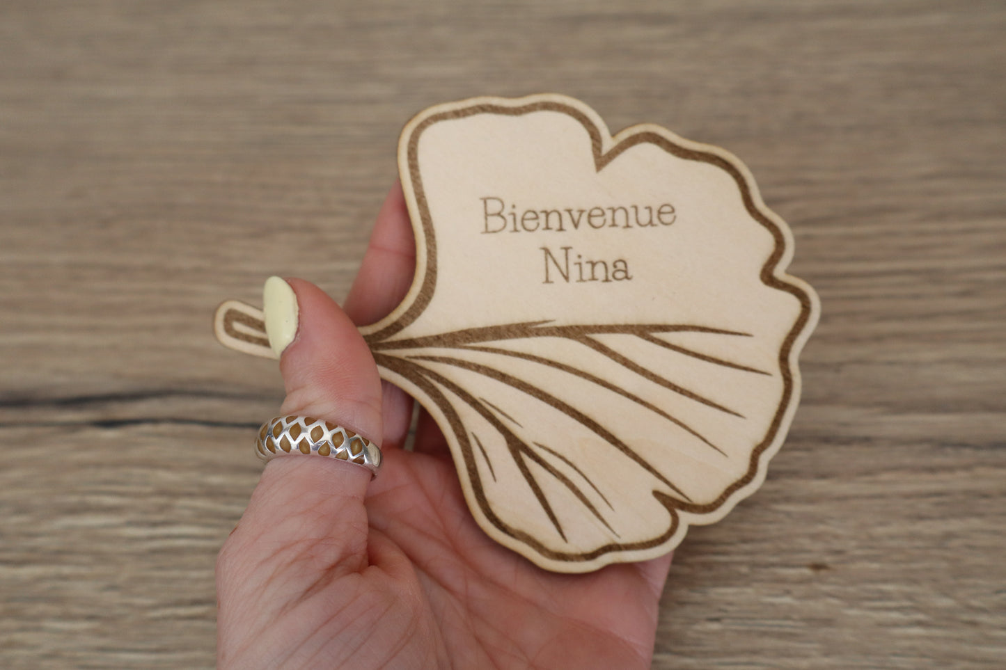 Carte naissance feuilles