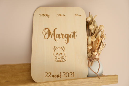 Pancarte de naissance animaux