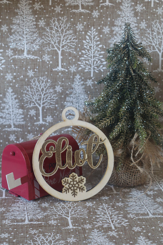 Boule de noël prénom