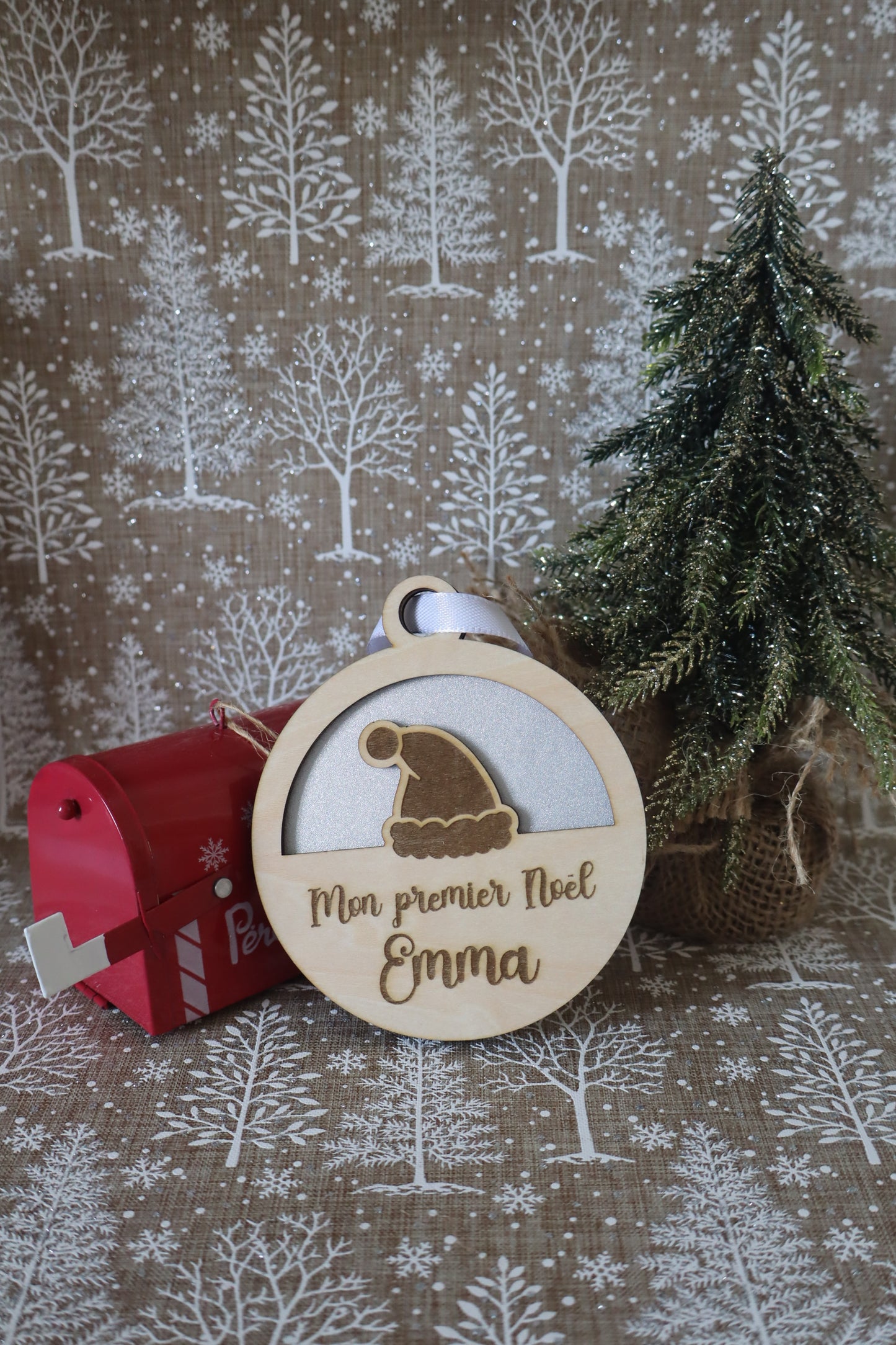 Boule "mon premier Noël" colorée