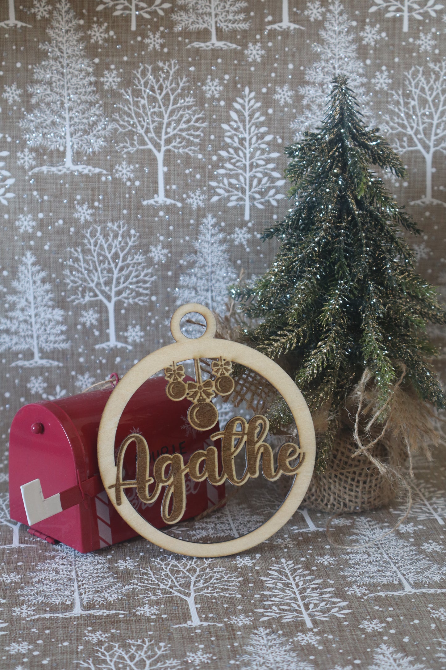 Boule de noël prénom